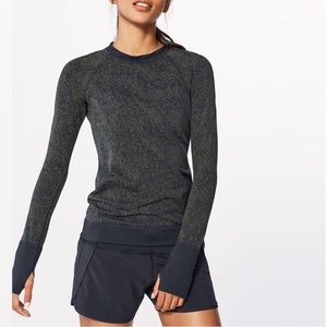 lululemon | Rest Less Long-Sleeve Pullover in Black/Armory - Size 6